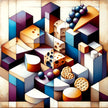 Cheese Platter Geometry Canvas