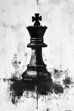 Chessboard Contemplation Canvas