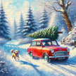 Christmas Journey Home Cotton Cushion