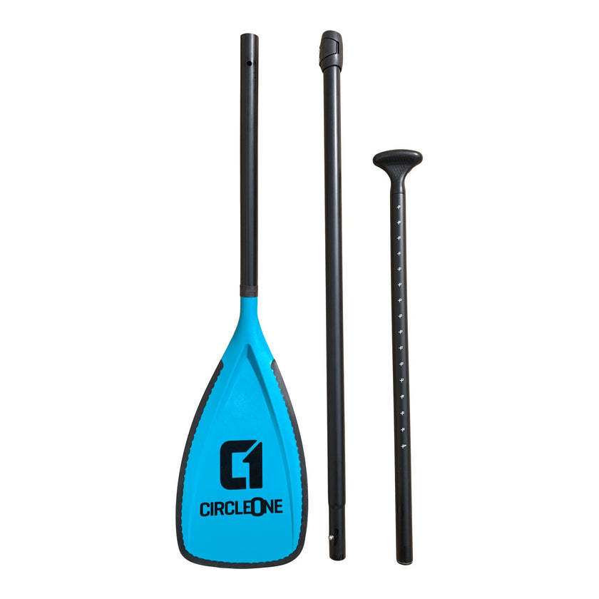 3-teiliges verstellbares SUP-Paddel – Aluminiumschaft + Nylonblatt