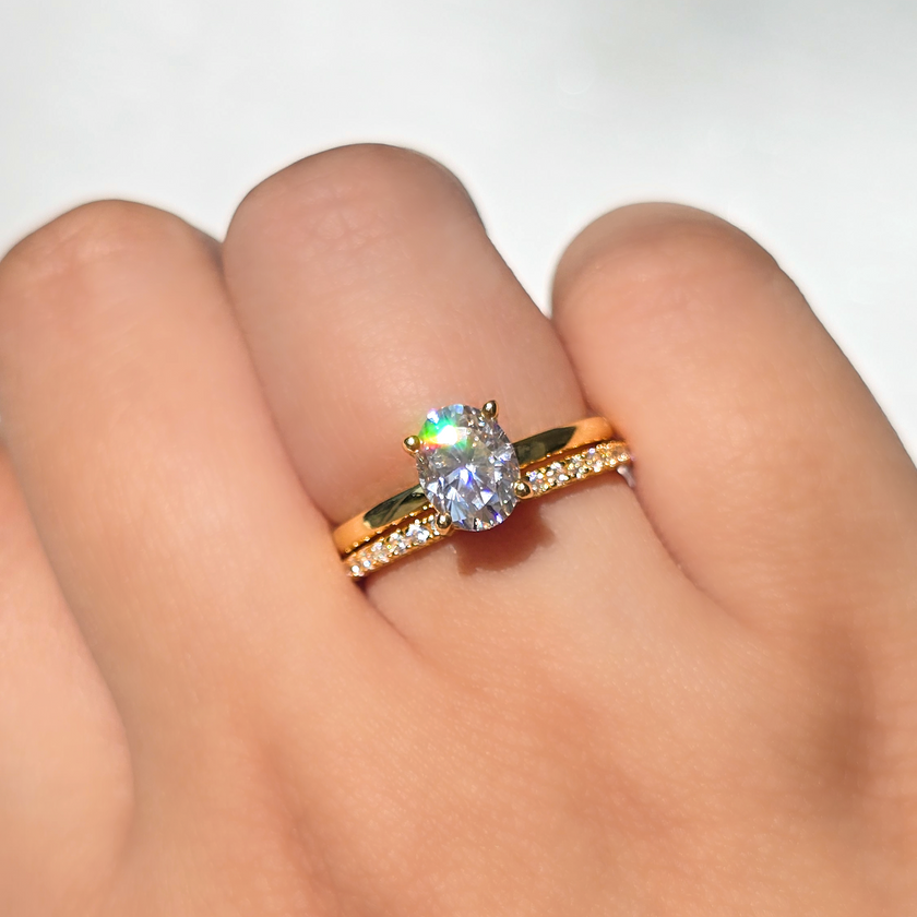 Klassischer Eternity-Ring (1,8 mm) aus 18 Karat Gold Vermeil