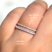Schmaler Full Eternity Ring (1,2 mm) aus Sterlingsilber