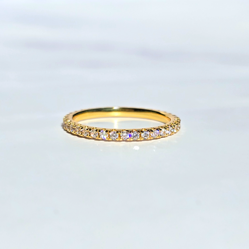 Klassischer Eternity-Ring (1,8 mm) aus 18 Karat Gold Vermeil