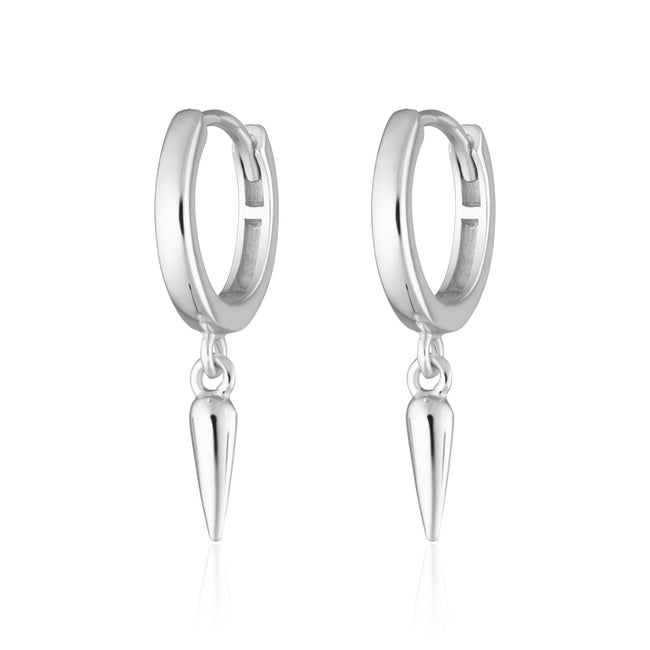 Aretes de aro con dije de garra