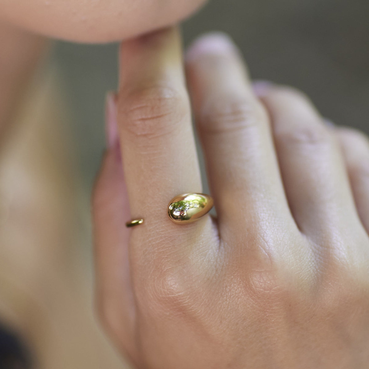 Silver Tapered Claw Open Ring