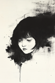 Contemplative Girl Canvas