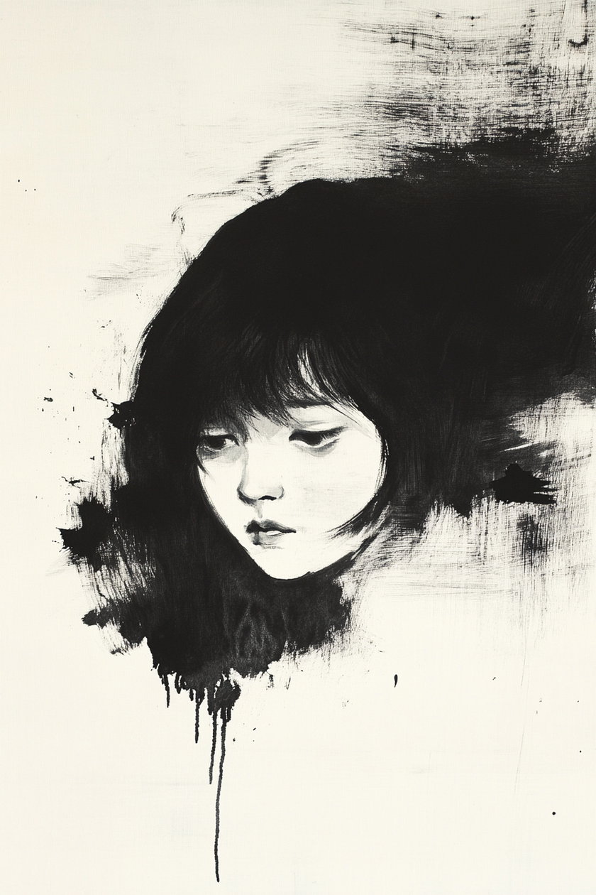 Contemplative Girl Canvas