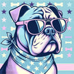 Cool Bulldog Canvas