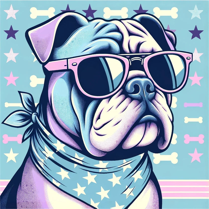 Cool Bulldog Canvas
