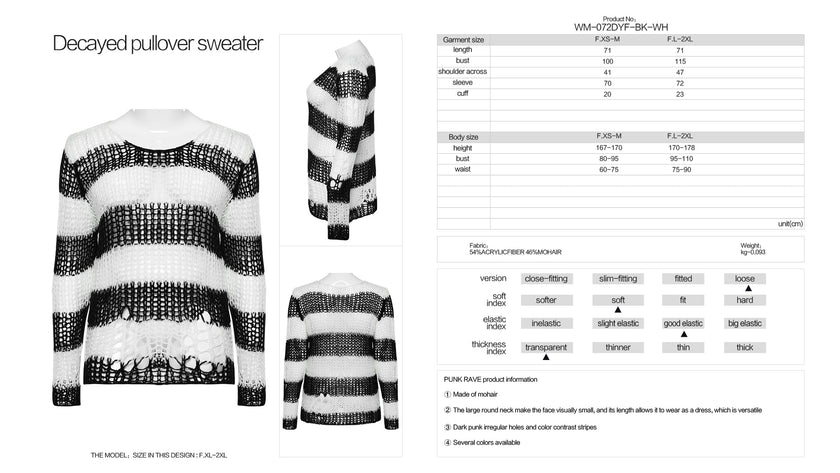 Punk Rave Cosima Knit Sweater - White