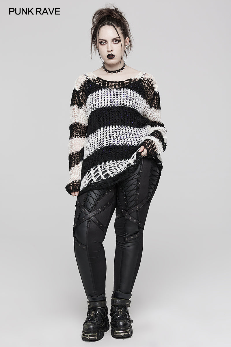 Punk Rave Cosima Knit Sweater - White