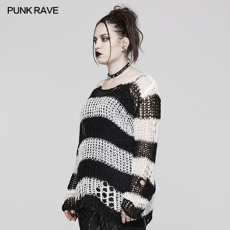 Punk Rave Cosima Knit Sweater - White