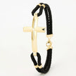 14ct/14K Gold Detail Bracelet – Bold Cross Braided