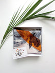 Blue 'Crustacean Silk' Silk Scarf, large square Silk Scarf with crab and tulip design from the Evolution Collection