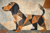 Cubist Dachshund Blanket