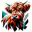 Cubist Highland Mosaic Canvas