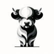 Cute Highland Silhouette Canvas