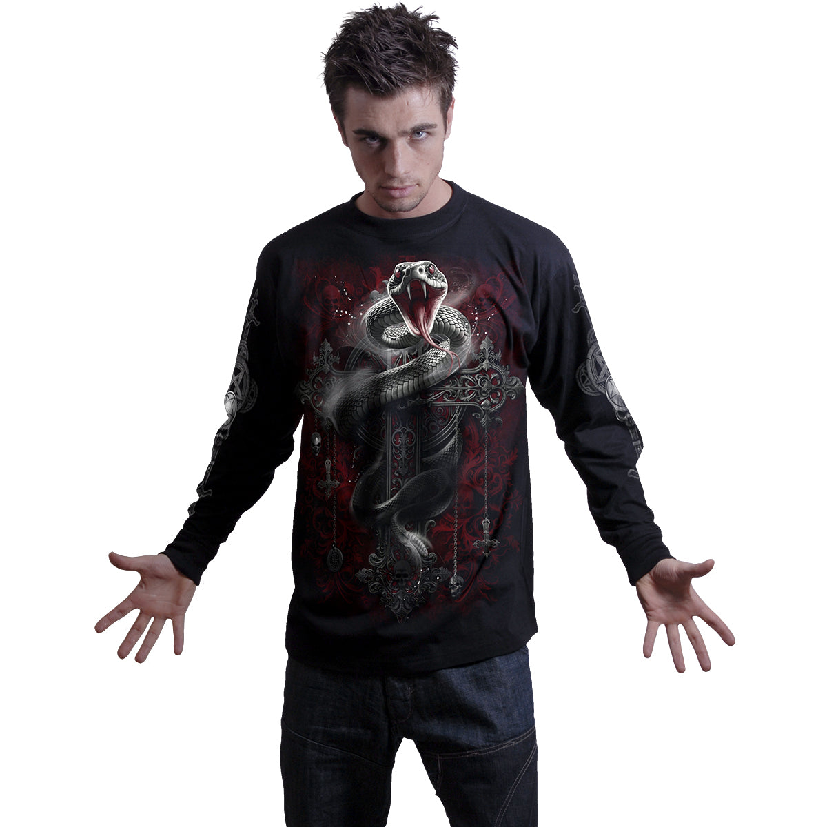 GOTHIC SERPENT - Longsleeve T-Shirt Black