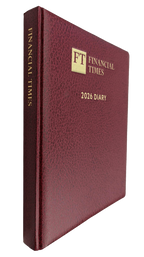 2026 Desk Diary - Week-to-View Planner - Claret (DCC-26)