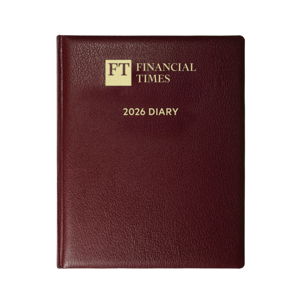 2026 Desk Diary - Week-to-View Planner - Claret (DCC-26)
