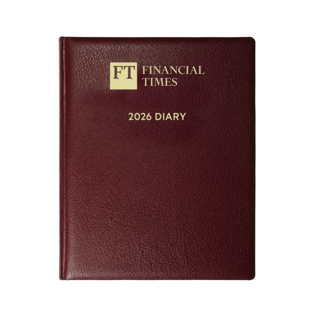 2026 Desk Diary - Week-to-View Planner - Claret (DCC-26)