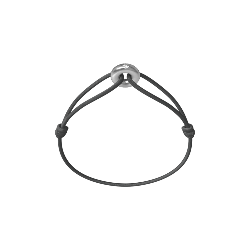 Mini Silver Soho Diamond Cord Bracelet