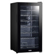 Baridi 28 Bottle Wine Fridge with Digital Touch Screen & LED Light - Black | DH10