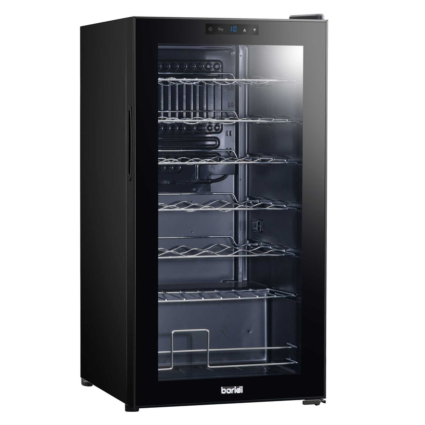 Baridi 28 Bottle Wine Fridge with Digital Touch Screen & LED Light - Black | DH10