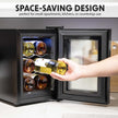 Baridi 6 Bottle Thermoelectric Tabletop Wine Cooler with Touch Screen & Glass Door - Black | DH217