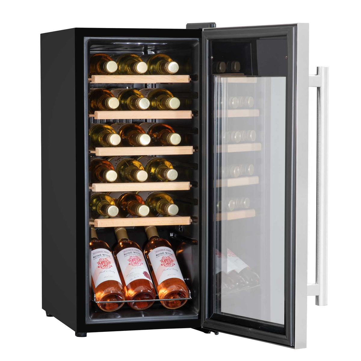 Baridi 18 Bottle Wine Fridge with Touch Screen & LED Light - Stainless Steel | DH29