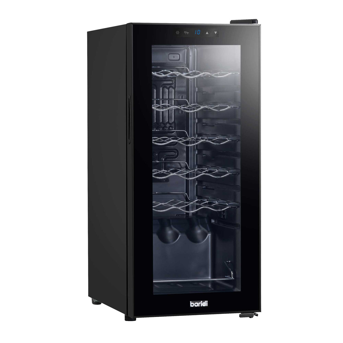 Baridi 18 Bottle Wine Fridge with Digital Touch Screen & LED Light - Black | DH6