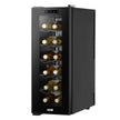 Baridi 12 Bottle Wine Fridge with Metal Shelves, Touch Screen & LED Light - Black | DH73