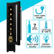 Baridi 7 Bottle Extra-Slim Undercounter Wine Fridge with Touch Screen & LED Light - Black | DH76