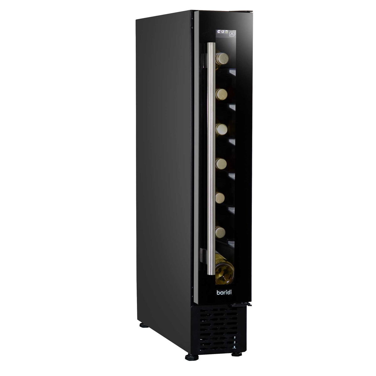 Baridi 7 Bottle Extra-Slim Undercounter Wine Fridge with Touch Screen & LED Light - Black | DH76