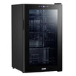 Baridi 24 Bottle Wine Fridge with Metal Shelves, Touch Screen & LED Light - Black | DH9