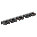 Wall Mount Tool Holder Rail - Gripper Design (5 Handles)