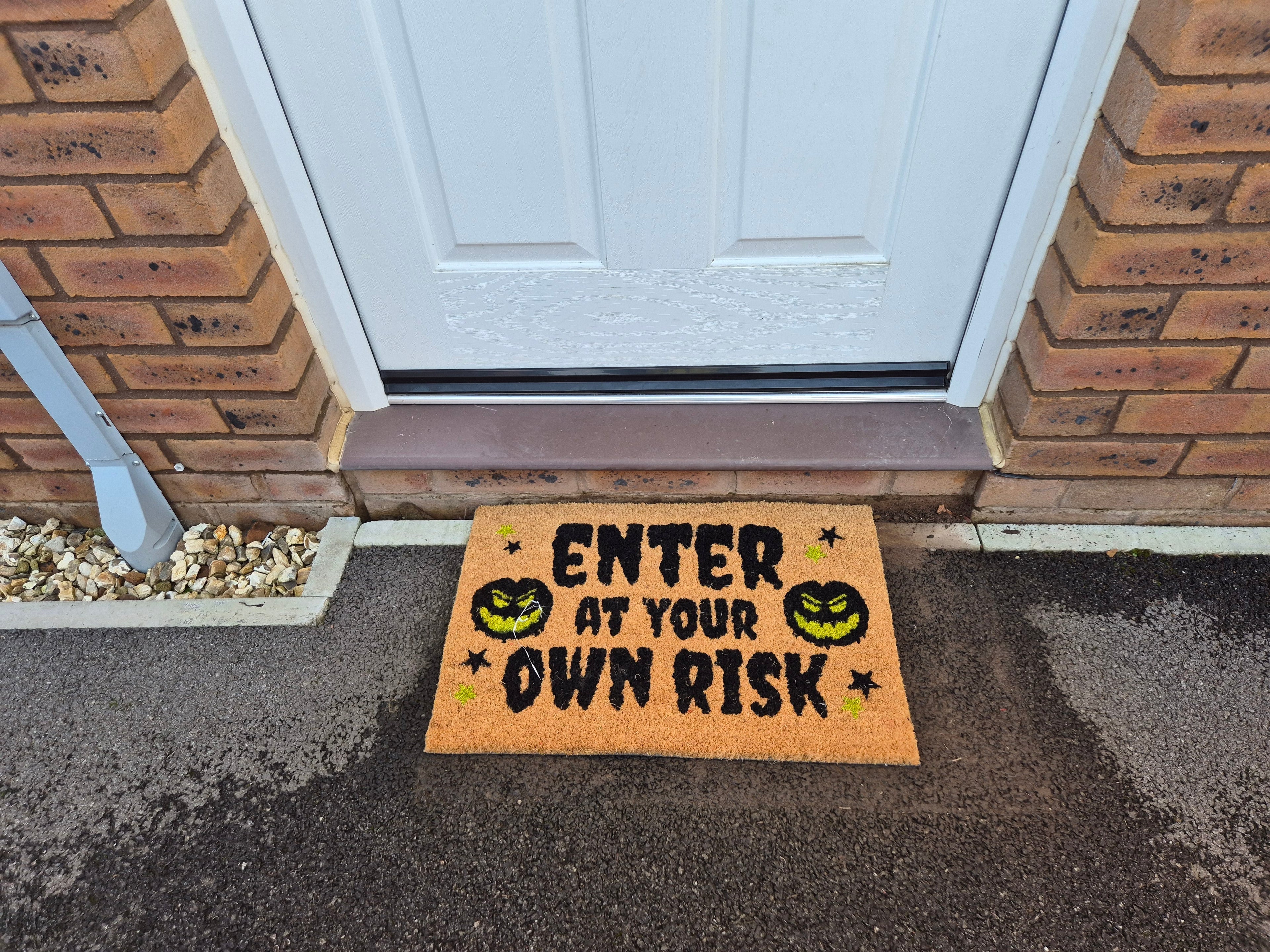 Doormat 60cm x 40cm - 'Enter At Your Own Risk'
