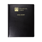 2026 Desk Diary (Pink paper) - Day-a-Page Planner - Black (DPC-26)