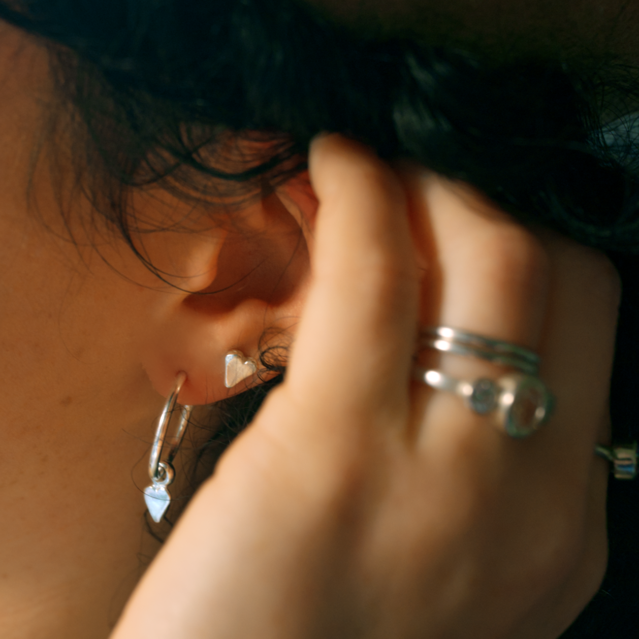 Baby Heart Studs