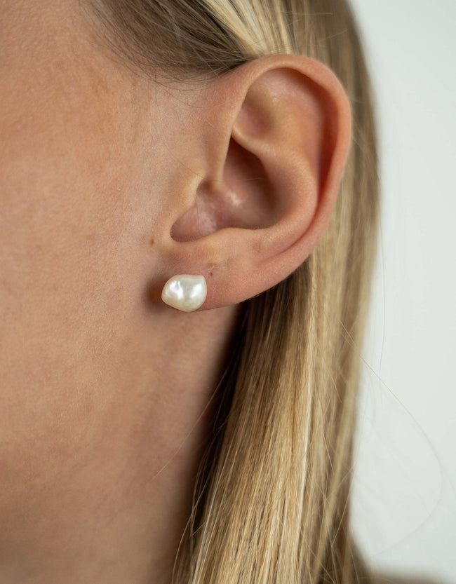 Freshwater Baroque Pearl Stud Earrings