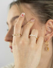 Hammered Pearl Ring