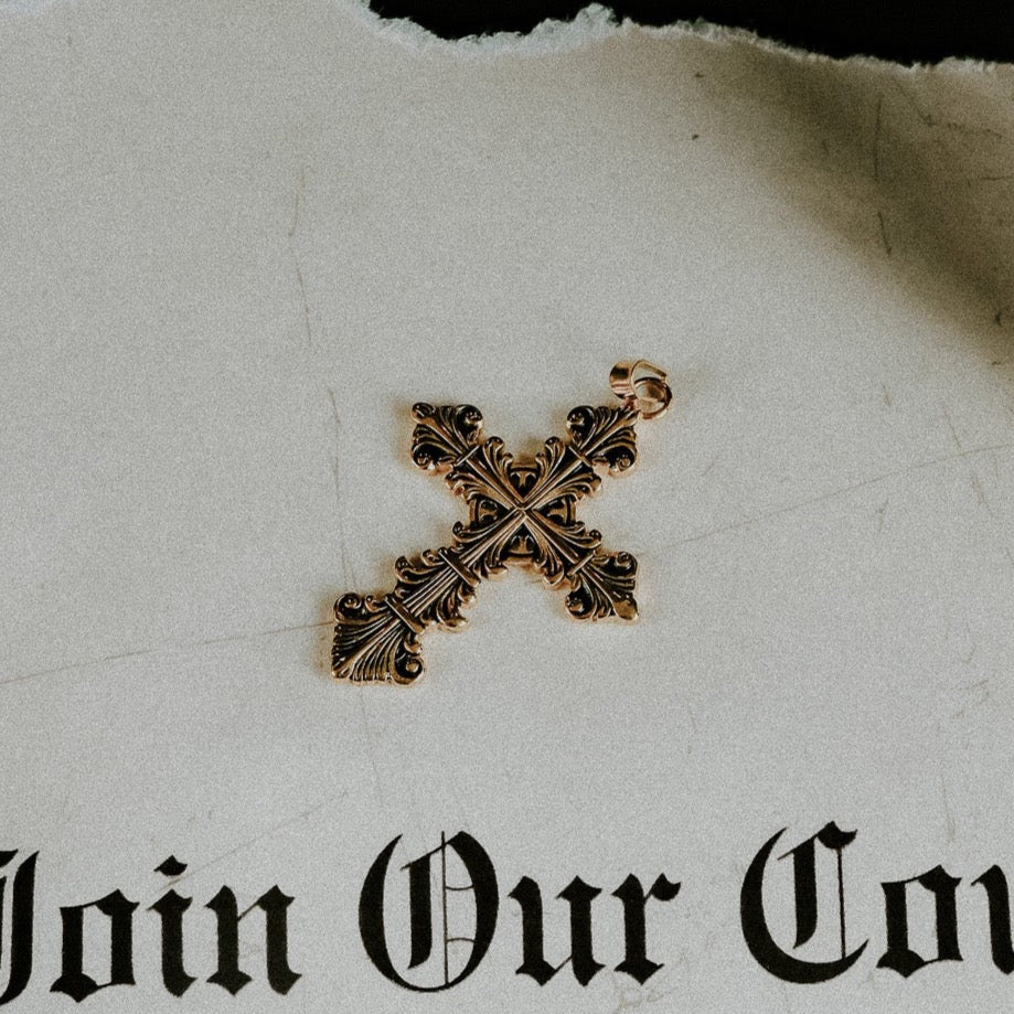 Charm Coven Lament Cross Charm Gold