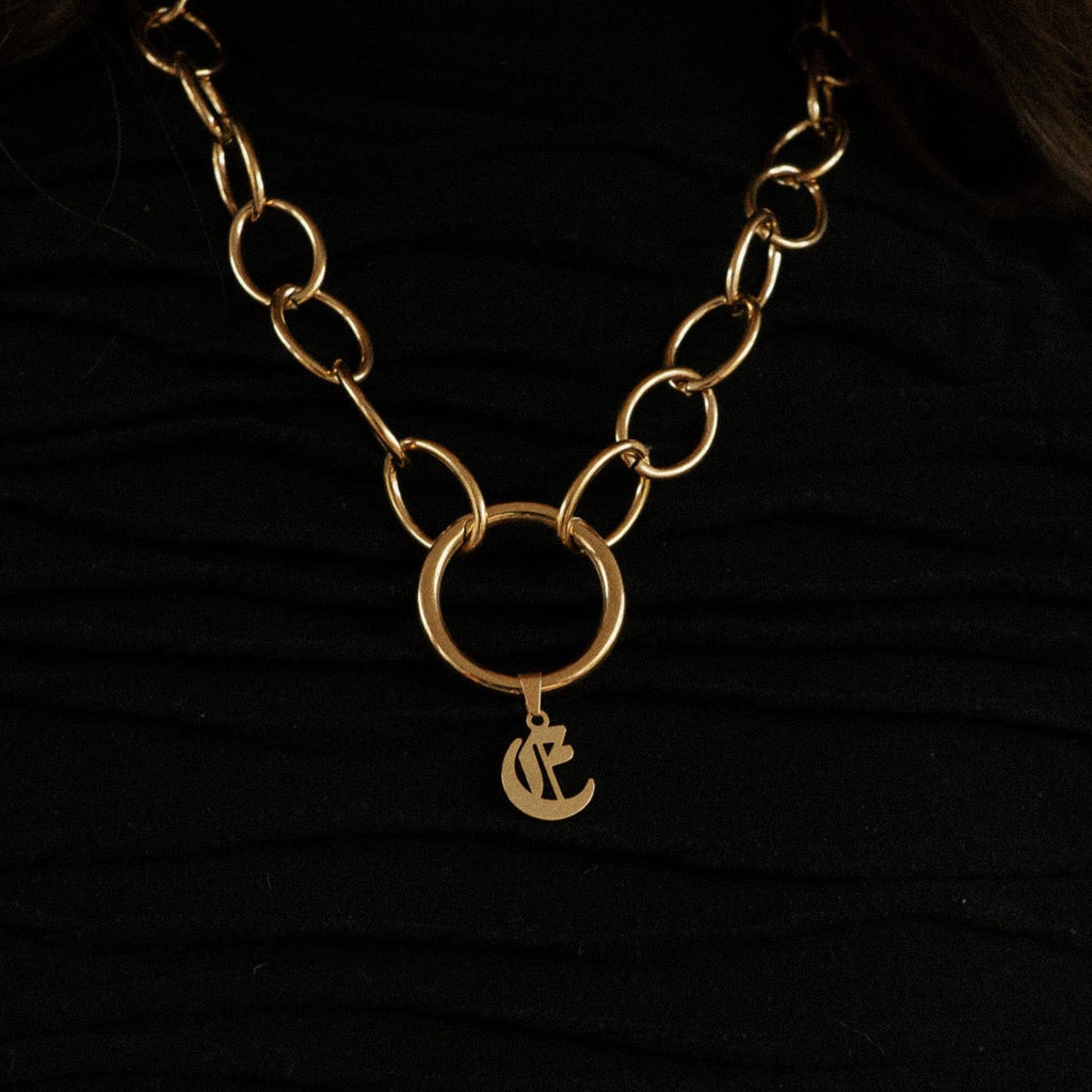 Charm Coven Gold Old English Initial Charm