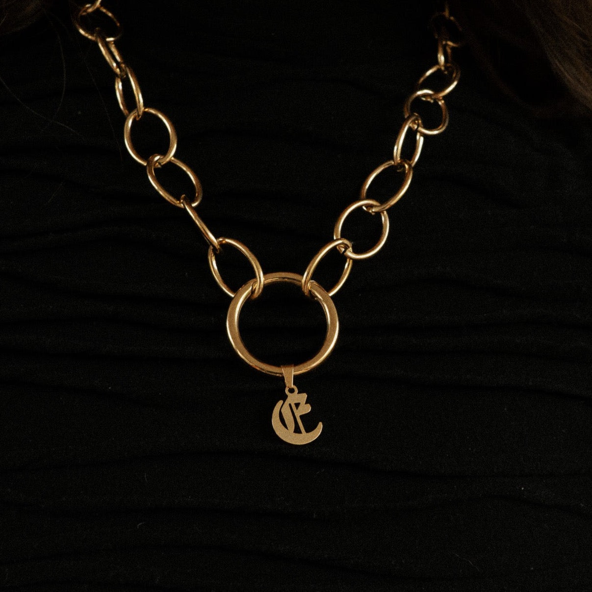 Charm Coven Gold Old English Initial Charm