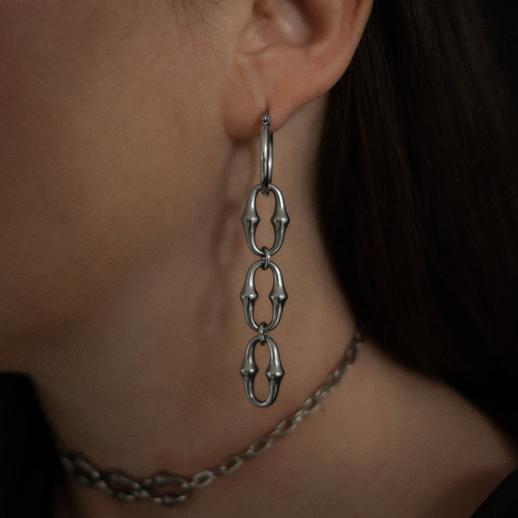 Revenant Chain Hoop Earrings
