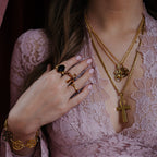 Gold Orb Weaver Spider Necklace