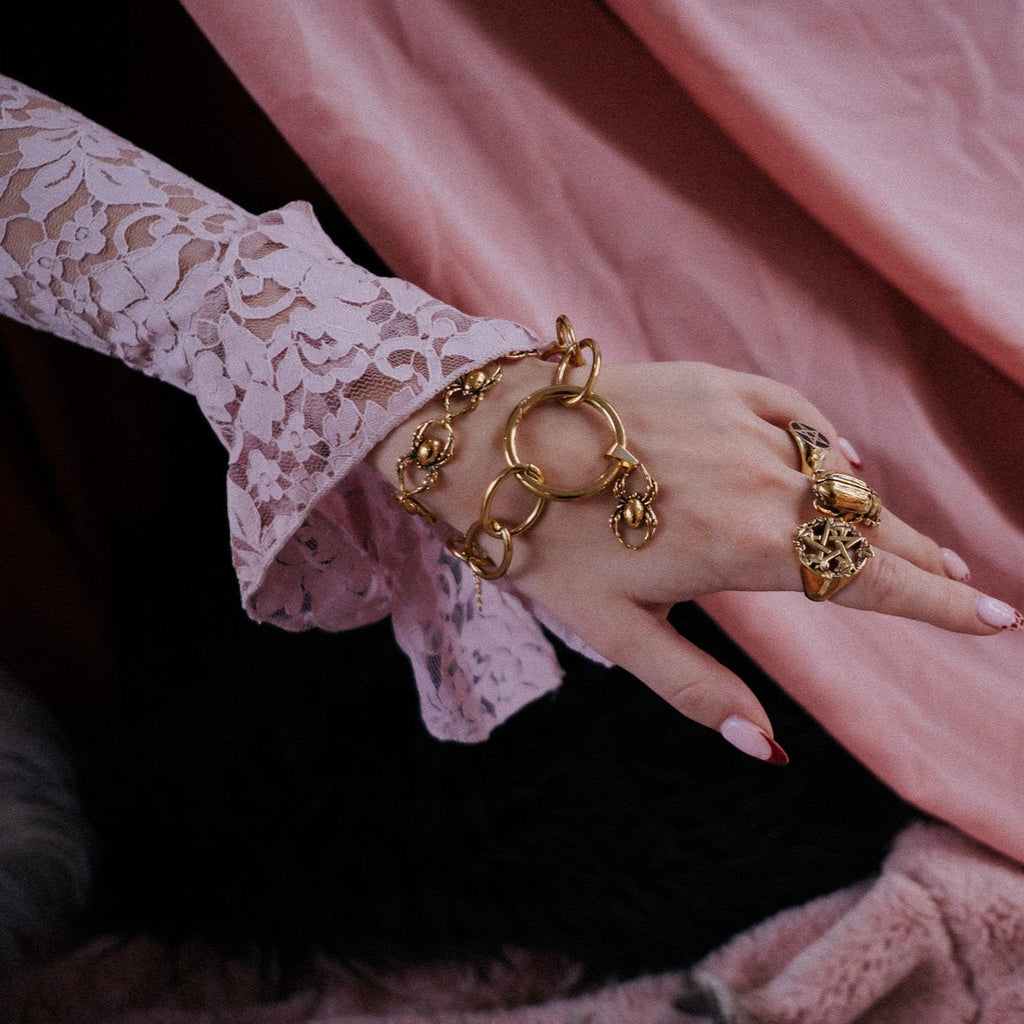 Charm Coven Orb Weaver Spider Charm Gold