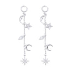 Cassiopeia Star and Moon Earrings