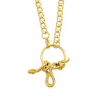 Gold Serpent's Lair Snake Necklace
