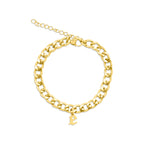 Gold Personalised Old English Charm Bracelet